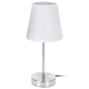 Nočná lampa stolná kovová 29,5 cm biela