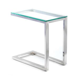 Odkládací stolek Stivar 50 cm stříbrný