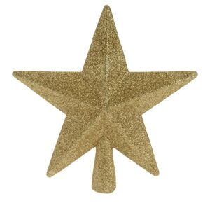 Ozdobná špička na stromek Hvězda 19 cm zlatá