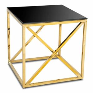 Odkládací stolek Nelja 55 cm černý/zlatý