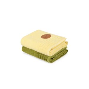 Sada ručníků na ruce Laurin 410 khaki/světle žlutá