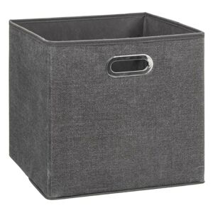 Úložný textilný box 31 cm tmavo šedý