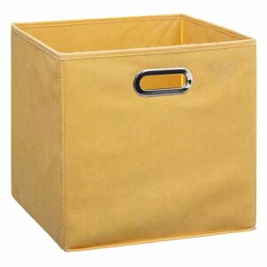 Úložný textilný box 31 cm žltý