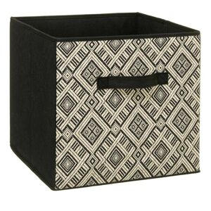 Úložný box Ethnique 31x31 cm čiernobiely