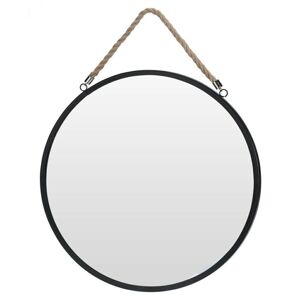 Guľaté zrkadlo - čierny rám