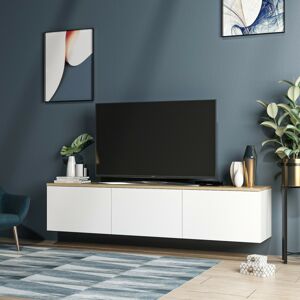 TV stolek Neon 160 cm dub/bílý