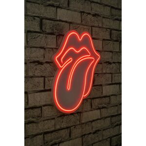 Nástěnná neonová dekorace The Rolling Stones červená