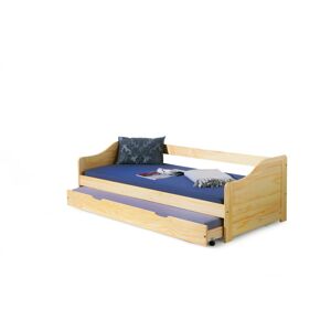 Drevená posteľ s prístelkou Laura 90x200 borovica
