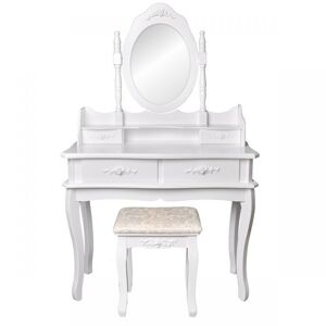 Toaletní stolek VICTORIAN 90 cm bílý 