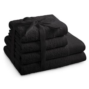 Súprava bavlnených uterákov AmeliaHome AMARI čierna