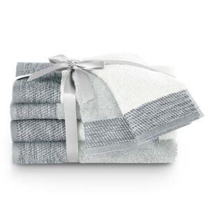 Sada bavlněných ručníků AmeliaHome Aria bílá/stříbrná