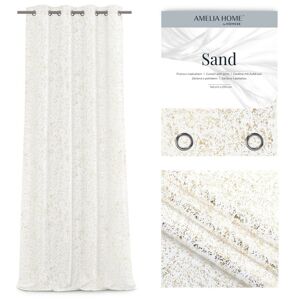 Záclona AmeliaHome Sand biela/zlatá