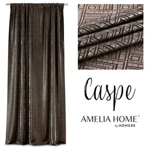 Závěs AmeliaHome CASPE PLEAT tmavě šedý