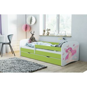 Dětská postel Babydreams víla s motýlky zelená