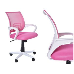 Kancelárska stolička Bianco bielo-ružová