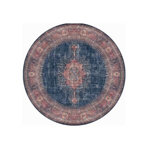 Kulatý koberec Blues Chenille 150 cm modrý