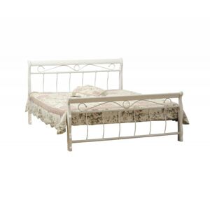 Kovová postel Venecja 160x200 dvoulůžko - bílé 