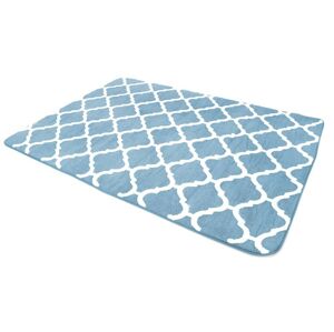 Plyšový koberec Clover Baroc modrý