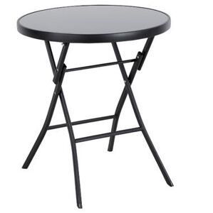 Skládací stolek Oasa 60 cm černý