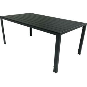 Zahradní kovový stůl ALLEN 205 x 90 x 74 cm šedý/černý