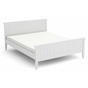 Dřevěná postel Verden 140x200 dvoulůžko - bílé