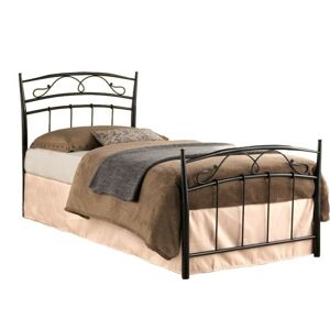 Kovová postel Siena 90x200 jednolůžko - černé 