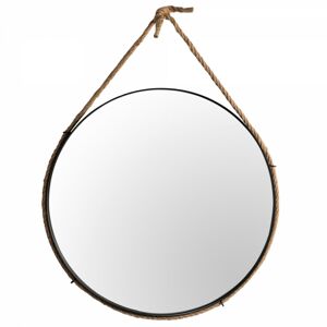 Guľaté zrkadlo Loft CORD 60 cm čierne