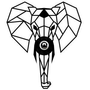 Nástěnná lampa Elephant černá