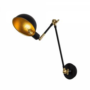 Nástěnná lampa Sivani černá/zlatá