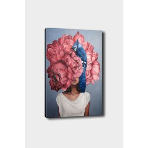 Obraz WOMAN WITH PEONY 50x70 cm růžový