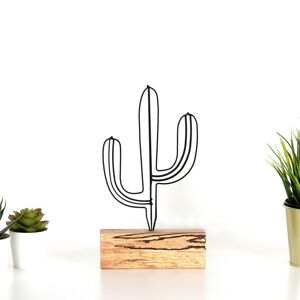 Kovová dekorace Cactus Mini 24 cm černá