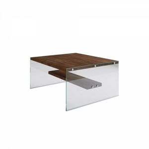 Konferenční stolek GLASS 75 cm hnědý