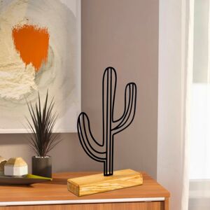Kovová dekorace Cactus 41 cm černá