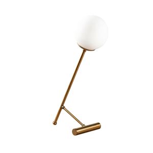 Stolní lampa Golf bílá/zlatá