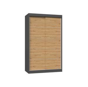Šatní skříň IGA 120 cm antracit/dub artisan
