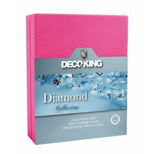 Bavlněné prostěradlo DecoKing DIAMOND růžové 