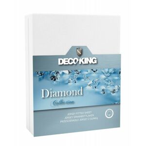Bavlněné prostěradlo DecoKing DIAMOND bílé 