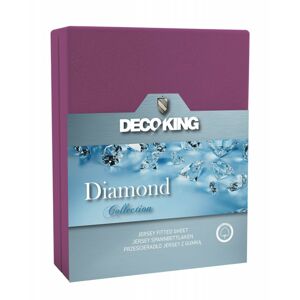 Bavlněné prostěradlo DecoKing DIAMOND fialové 