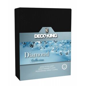 Bavlněné prostěradlo DecoKing DIAMOND černé 