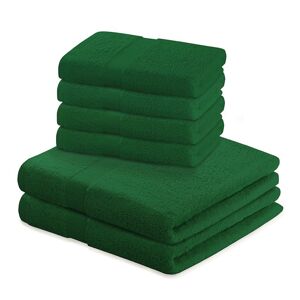 Sada 2 osušek a 4 ručníků DecoKing Ginna zelené