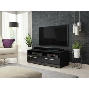 TV stolek Bonn 100 cm černý mat/černý lesk