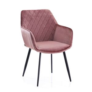 Designová židle Vialli pudrově růžová