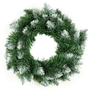 Vánoční věnec Christmaso XII 50 cm zelený/bílý