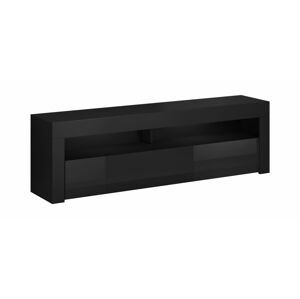 TV stolek Mex 160 cm černý mat/černý lesk