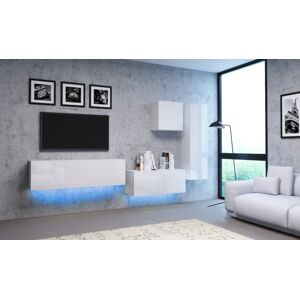 Obývací stěna s LED podsvícením Vivo III bílá
