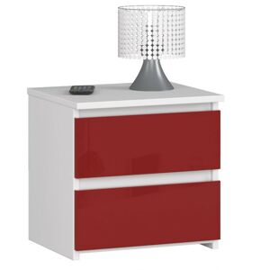 Noční stolek CL2 40 cm bílý/červený