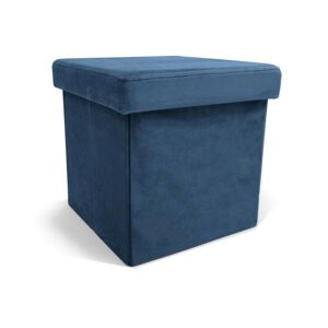 Taburet s úložným prostorem PERFECT - 30 x 30 cm - modrý