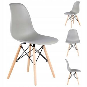 Jedálenské stoličky GoodHome Italiano 4 kusy – sivé