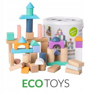 Dřevěné kostky Eco Toys 50 ks