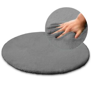 Kulatý koberec Rabbit 100cm šedý